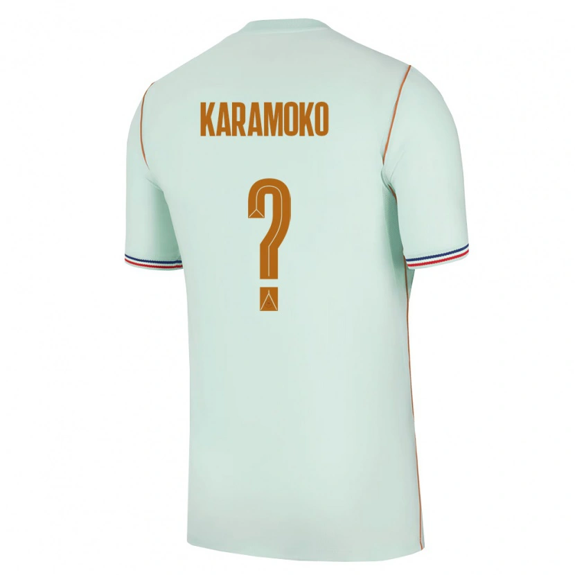 Danxen Kid France Noah Karamoko #0 Green Gold Away Jersey 26-28 T-Shirt