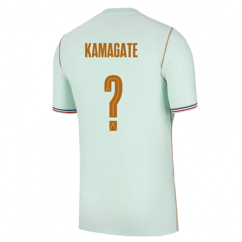 Danxen Kid France Mohamed Kamagate #0 Green Gold Away Jersey 26-28 T-Shirt