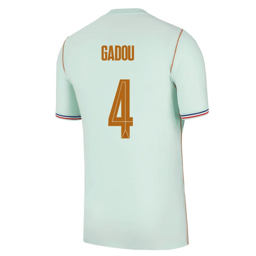 Danxen Kid France Joane Gadou #4 Green Gold Away Jersey 26-28 T-Shirt