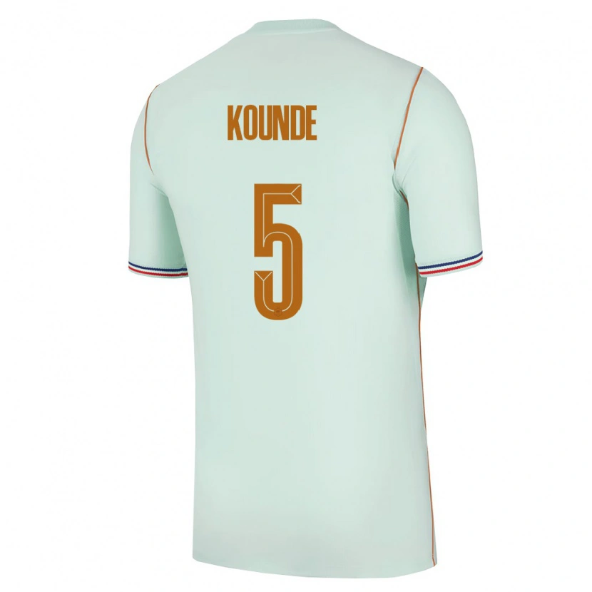 Danxen Kid France Jules Koundé #5 Green Gold Away Jersey 26-28 T-Shirt