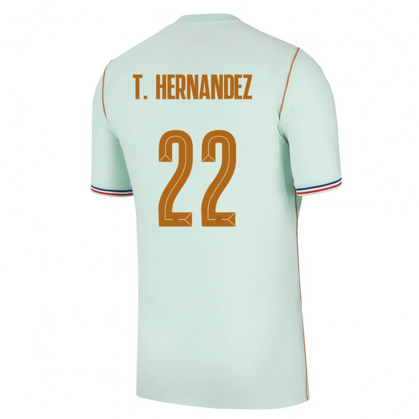 Danxen Kid France Theo Hernández #22 Green Gold Away Jersey 26-28 T-Shirt