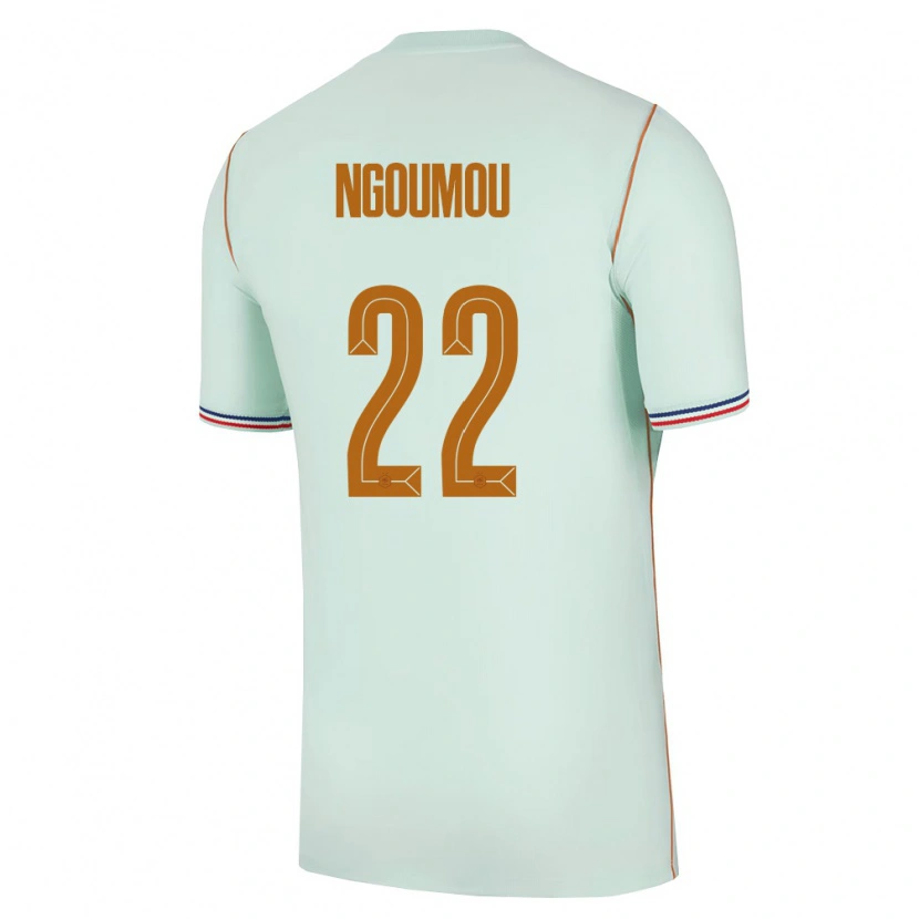 Danxen Kid France Nathan Ngoumou #22 Green Gold Away Jersey 26-28 T-Shirt
