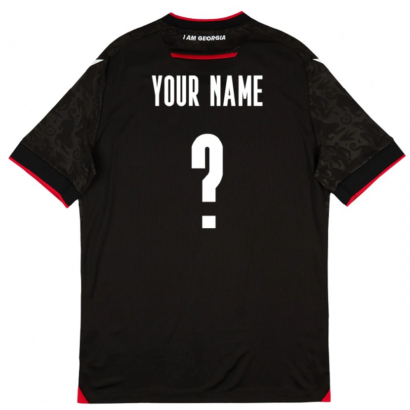 Danxen Kid Georgia Your Name #0 Black White Red Away Jersey 26-28 T-Shirt