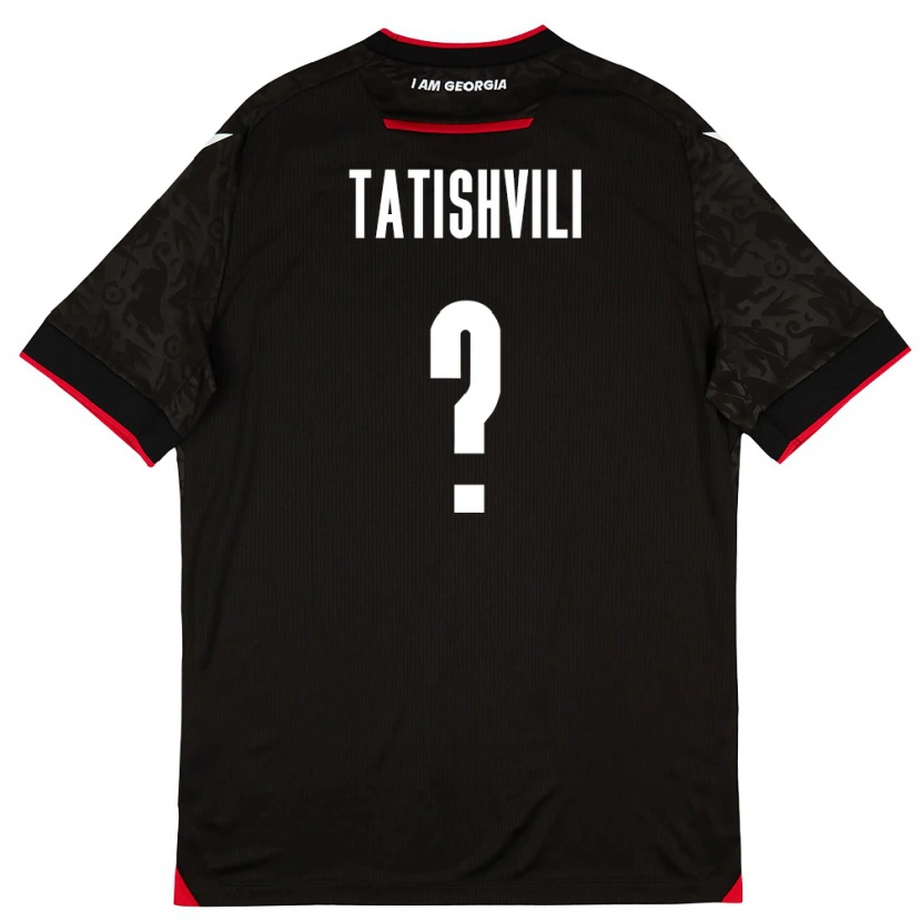 Danxen Kid Georgia Sandro Tatishvili #0 Black White Red Away Jersey 26-28 T-Shirt