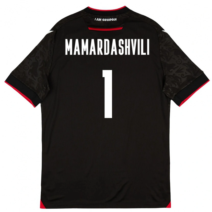 Danxen Kid Georgia Giorgi Mamardashvili #1 Black White Red Away Jersey 26-28 T-Shirt