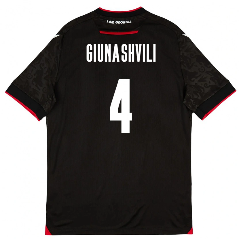 Danxen Kid Georgia Akaki Giunashvili #4 Black White Red Away Jersey 26-28 T-Shirt