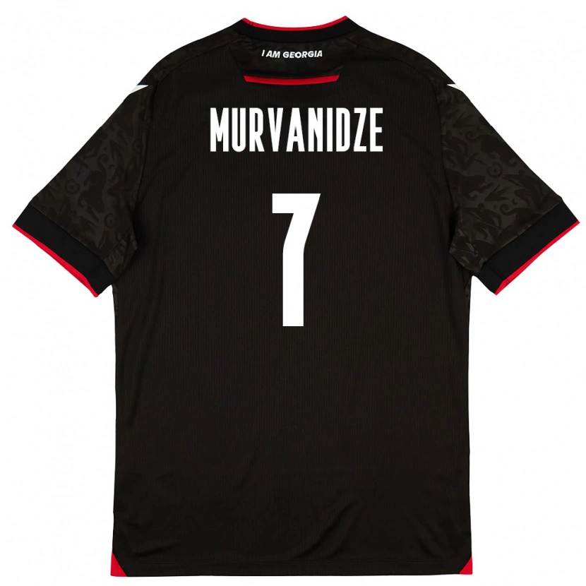 Danxen Kid Georgia Saba Murvanidze #7 Black White Red Away Jersey 26-28 T-Shirt