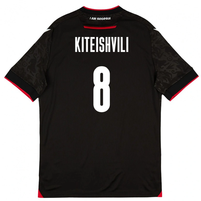 Danxen Kid Georgia Otar Kiteishvili #8 Black White Red Away Jersey 26-28 T-Shirt