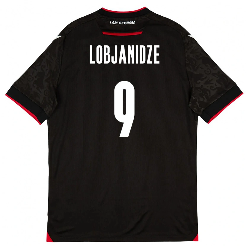 Danxen Kid Georgia Saba Lobjanidze #9 Black White Red Away Jersey 26-28 T-Shirt