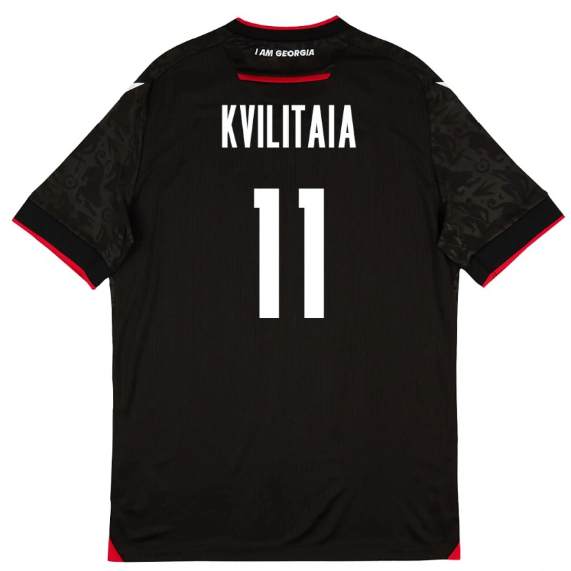Danxen Kid Georgia Giorgi Kvilitaia #11 Black White Red Away Jersey 26-28 T-Shirt