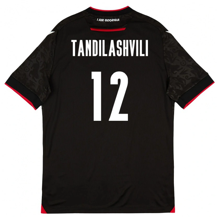 Danxen Kid Georgia Levan Tandilashvili #12 Black White Red Away Jersey 26-28 T-Shirt