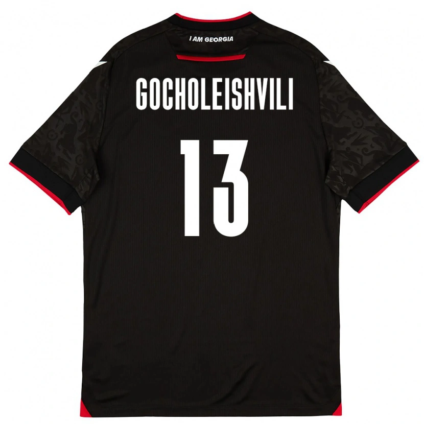 Danxen Kid Georgia Giorgi Gocholeishvili #13 Black White Red Away Jersey 26-28 T-Shirt