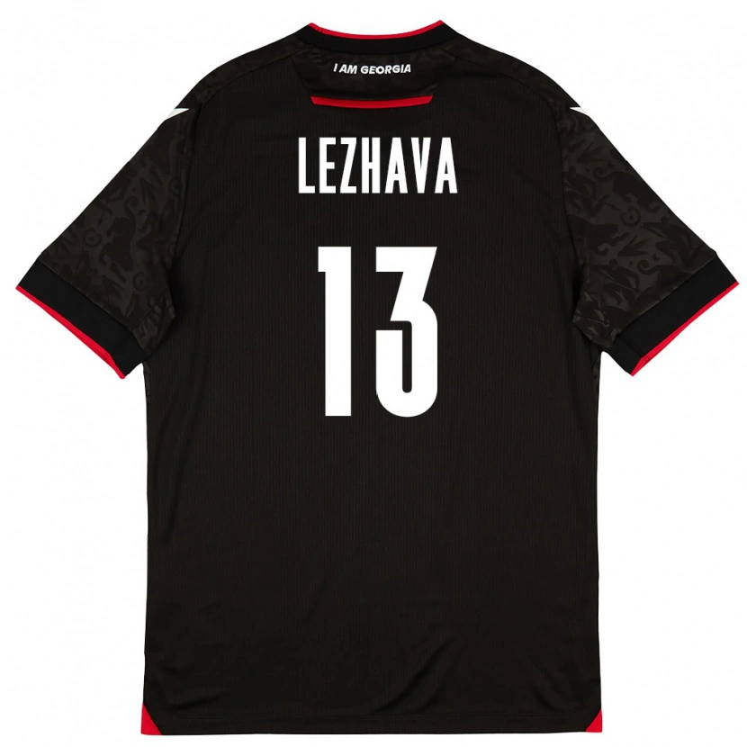 Danxen Kid Georgia Giorgi Lezhava #13 Black White Red Away Jersey 26-28 T-Shirt
