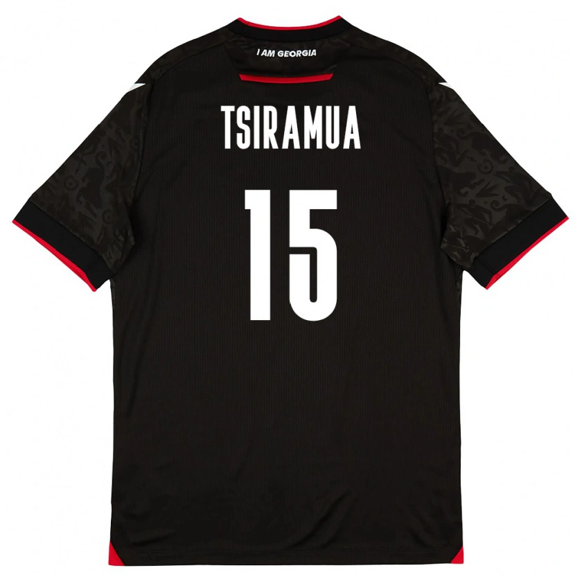 Danxen Kid Georgia Anzor Tsiramua #15 Black White Red Away Jersey 26-28 T-Shirt