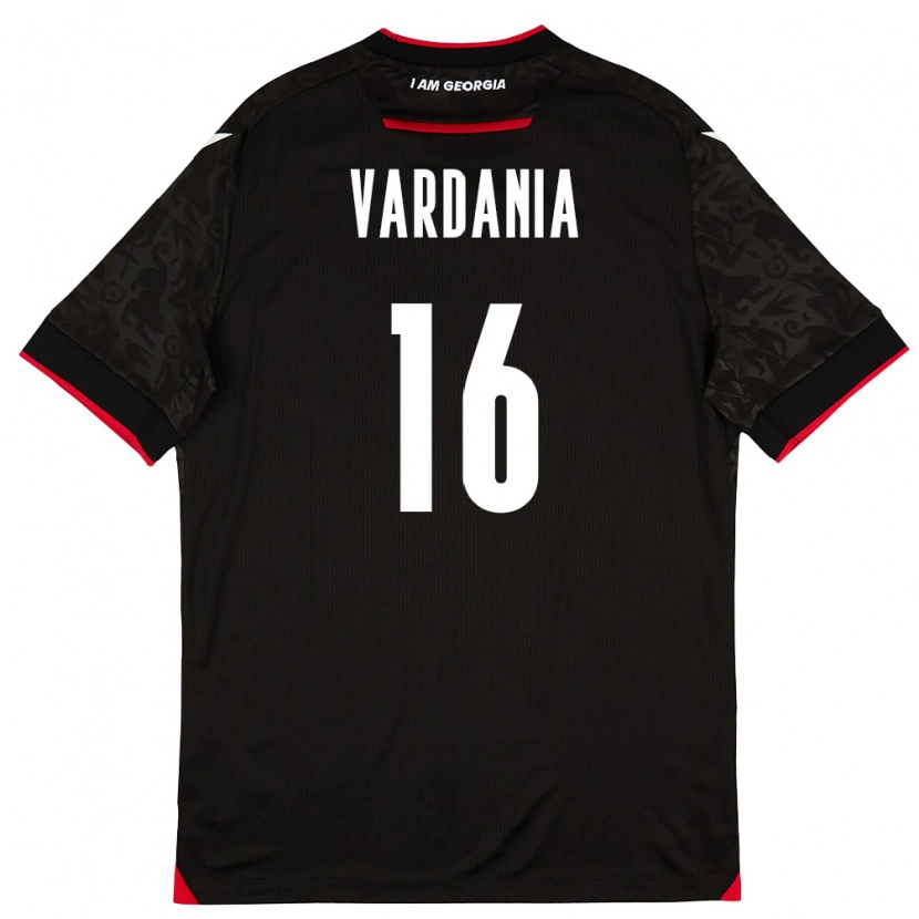 Danxen Kid Georgia Rezi Vardania #16 Black White Red Away Jersey 26-28 T-Shirt