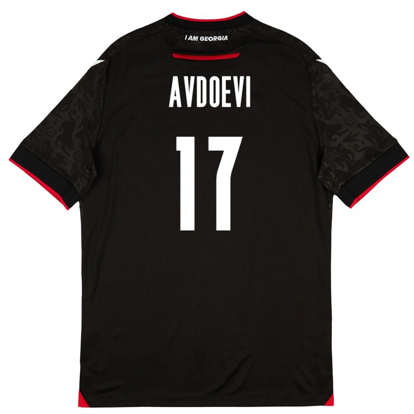 Danxen Kid Georgia Saba Avdoevi #17 Black White Red Away Jersey 26-28 T-Shirt