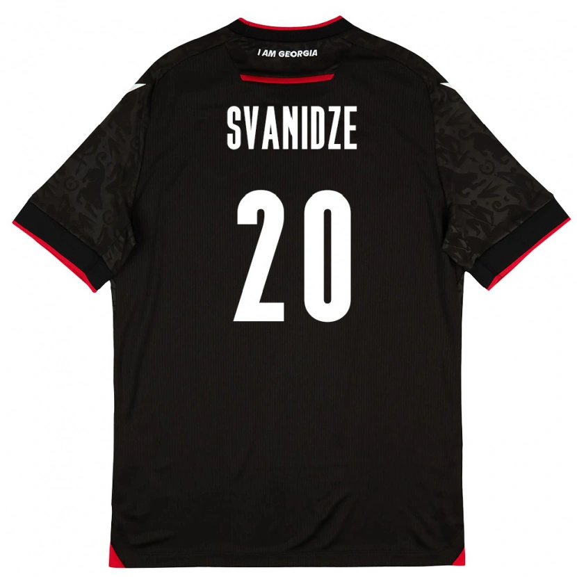 Danxen Kid Georgia Andria Svanidze #20 Black White Red Away Jersey 26-28 T-Shirt