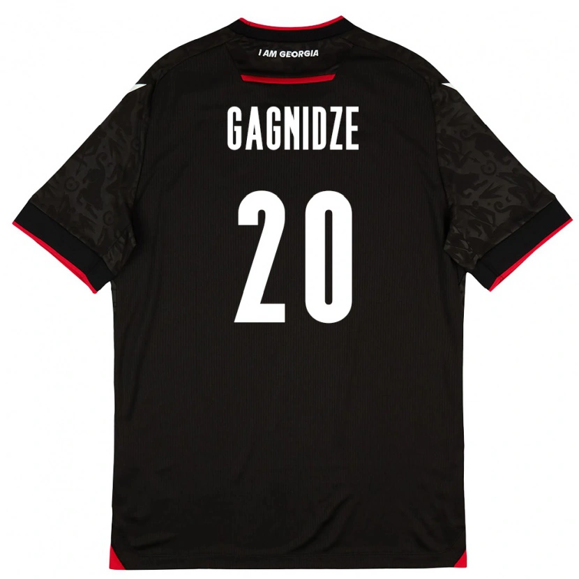 Danxen Kid Georgia Nika Gagnidze #20 Black White Red Away Jersey 26-28 T-Shirt