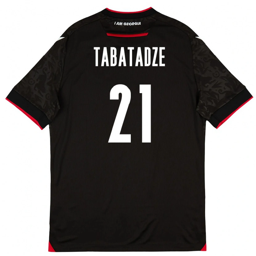 Danxen Kid Georgia Giorgi Tabatadze #21 Black White Red Away Jersey 26-28 T-Shirt