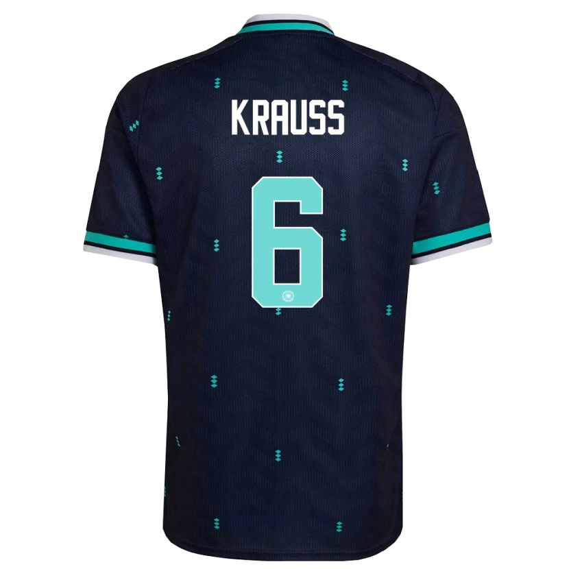 Danxen Kid Germany Tom Kraub #6 Navy Sky Blue White Away Jersey 26-28 T-Shirt