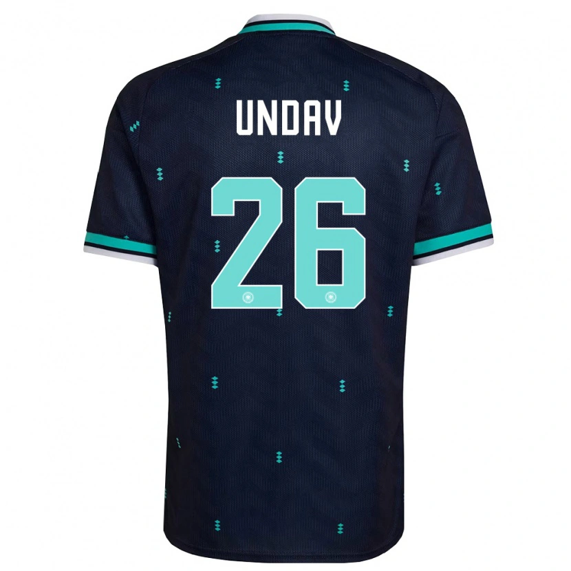 Danxen Kid Germany Deniz Undav #26 Navy Sky Blue White Away Jersey 26-28 T-Shirt