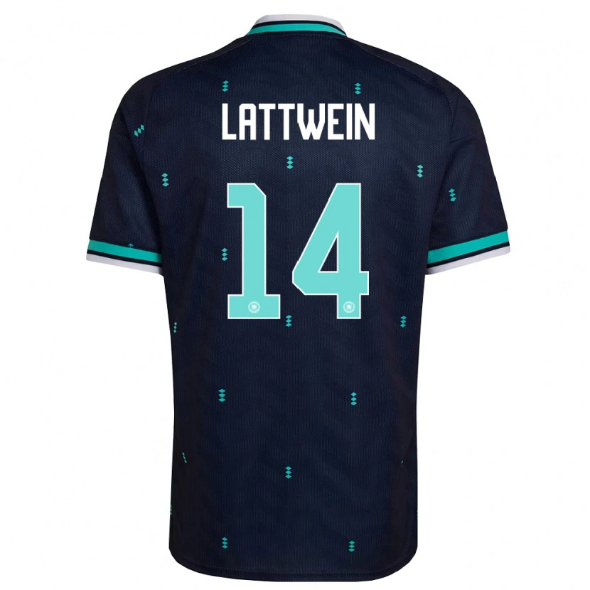 Danxen Kid Germany Lena Lattwein #14 Navy Sky Blue White Away Jersey 26-28 T-Shirt