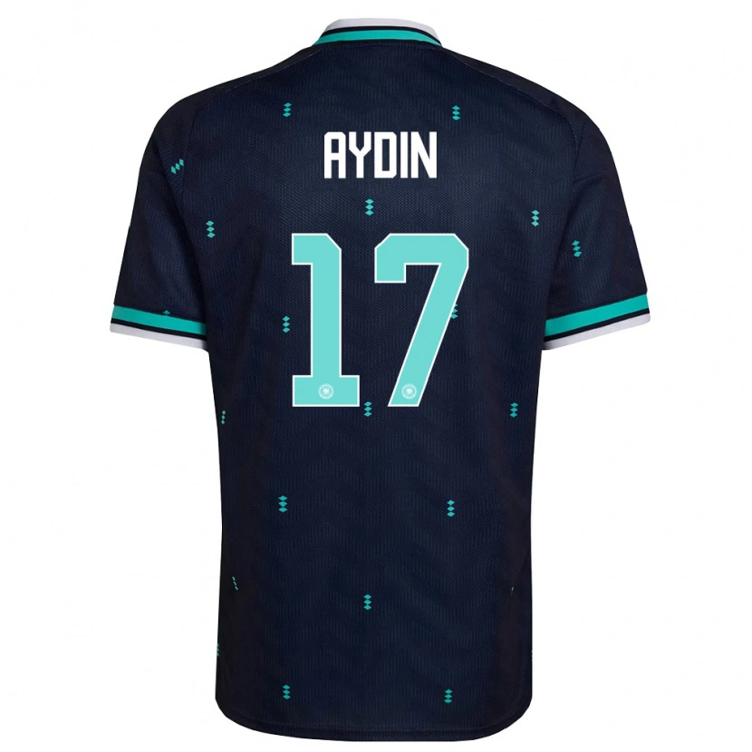Danxen Kid Germany Ali Aydin #17 Navy Sky Blue White Away Jersey 26-28 T-Shirt