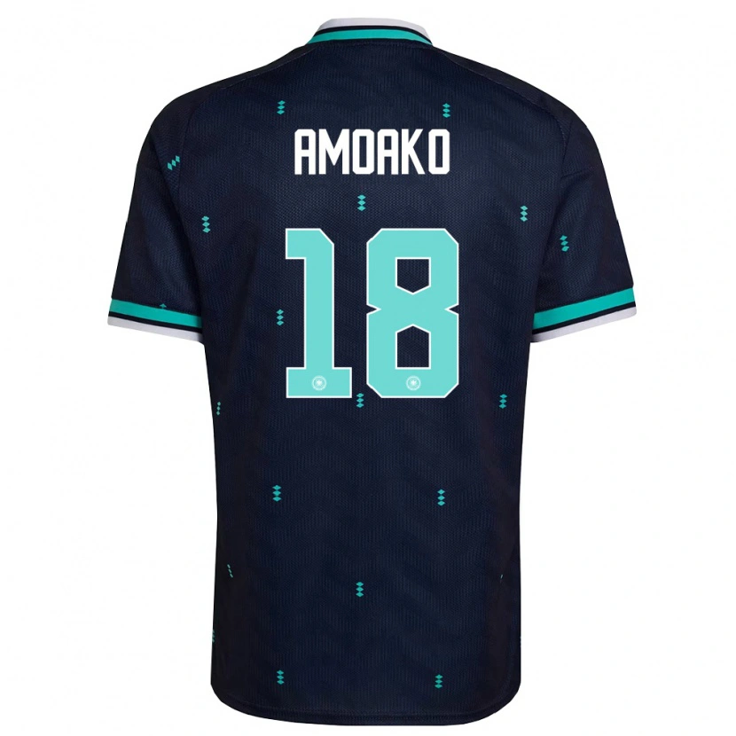 Danxen Kid Germany Kofi Amoako #18 Navy Sky Blue White Away Jersey 26-28 T-Shirt