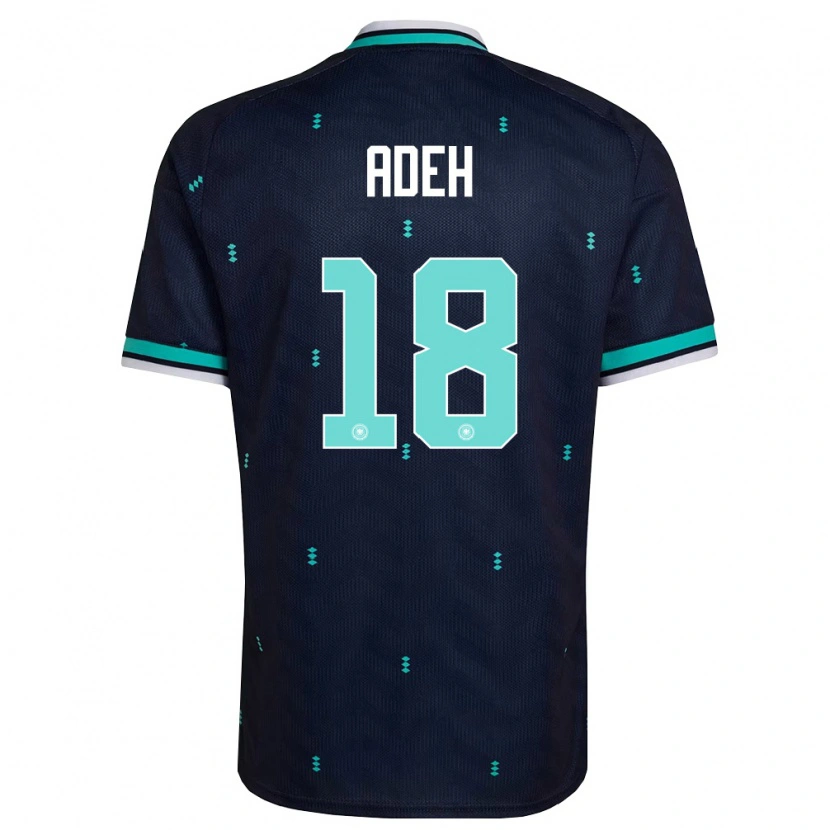 Danxen Kid Germany Wesley Adeh #18 Navy Sky Blue White Away Jersey 26-28 T-Shirt