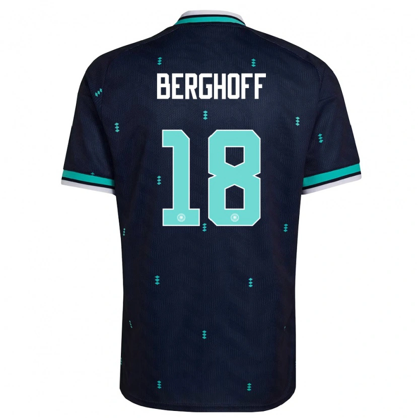 Danxen Kid Germany Jonah Berghoff #18 Navy Sky Blue White Away Jersey 26-28 T-Shirt