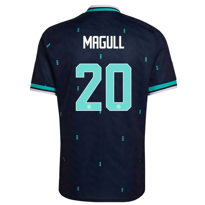 Danxen Kid Germany Lina Magull #20 Navy Sky Blue White Away Jersey 26-28 T-Shirt