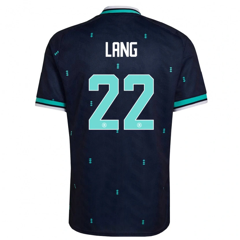 Danxen Kid Germany Finn-Ole Lang #22 Navy Sky Blue White Away Jersey 26-28 T-Shirt