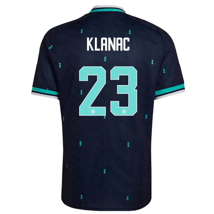Danxen Kid Germany Leon Klanac #23 Navy Sky Blue White Away Jersey 26-28 T-Shirt