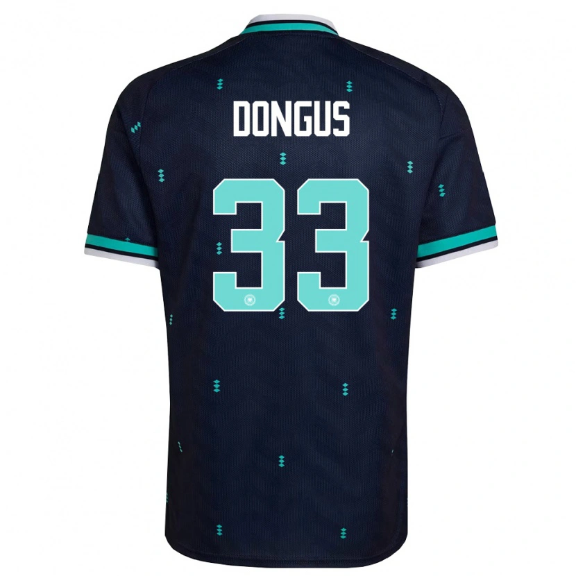 Danxen Kid Germany Fabienne Dongus #33 Navy Sky Blue White Away Jersey 26-28 T-Shirt