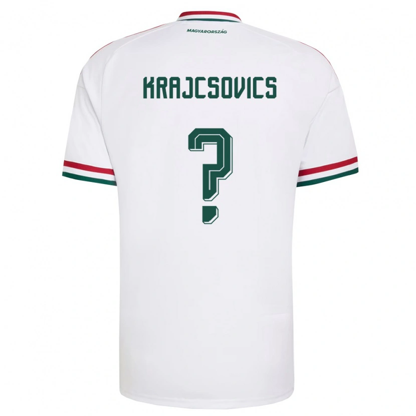 Danxen Kid Hungary Ábel Krajcsovics #0 White Red Green Away Jersey 26-28 T-Shirt