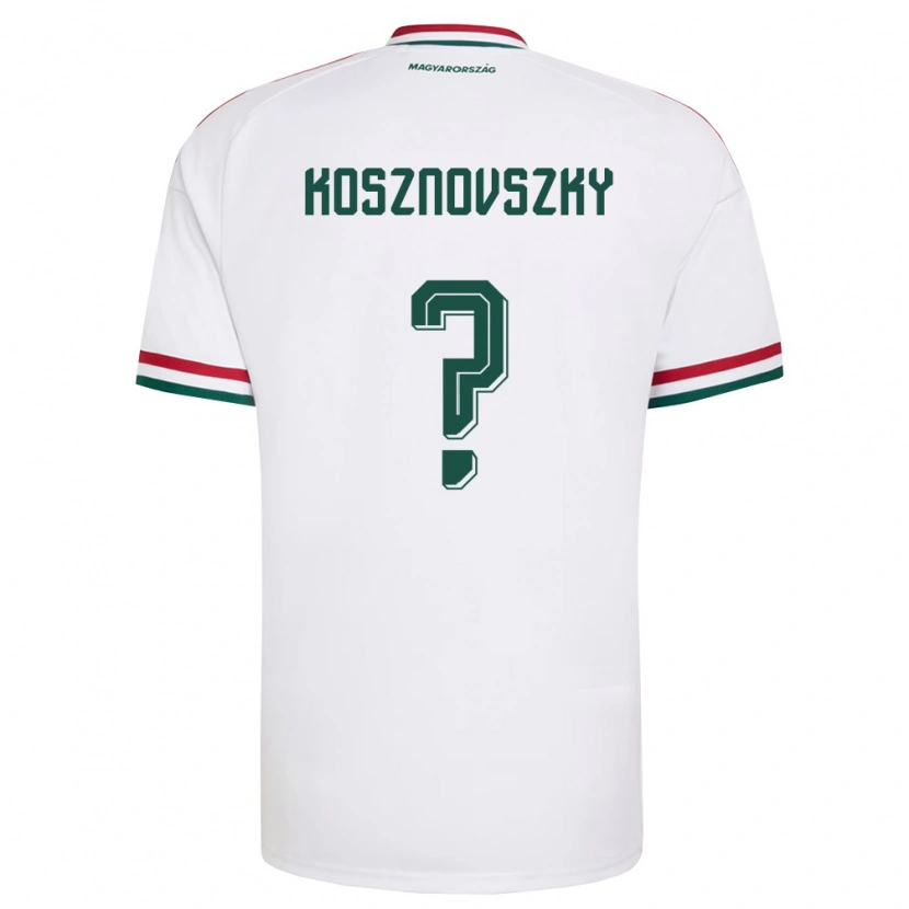 Danxen Kid Hungary Márk Kosznovszky #0 White Red Green Away Jersey 26-28 T-Shirt