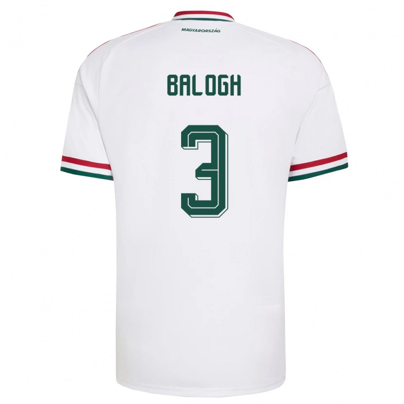 Danxen Kid Hungary Botond Balogh #3 White Red Green Away Jersey 26-28 T-Shirt