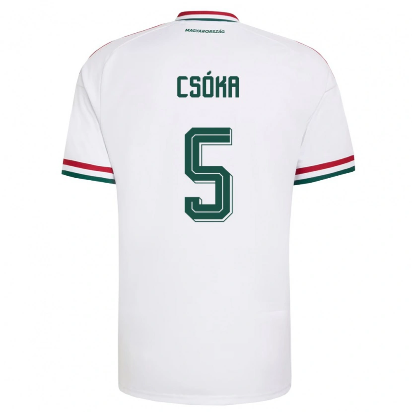 Danxen Kid Hungary Gergely Csóka #5 White Red Green Away Jersey 26-28 T-Shirt