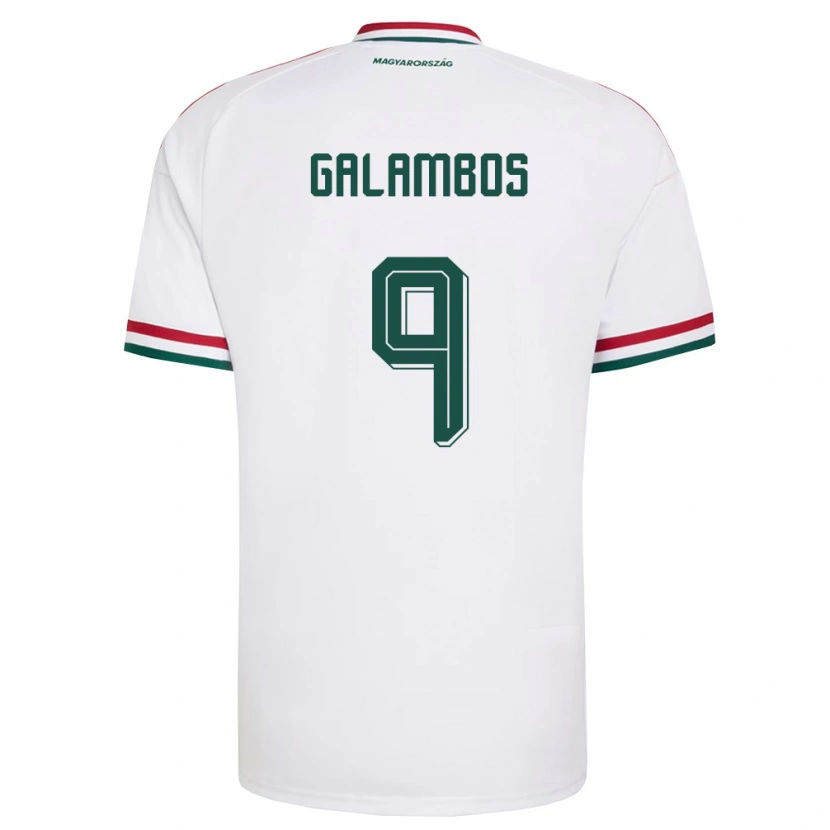 Danxen Kid Hungary János Galambos #9 White Red Green Away Jersey 26-28 T-Shirt
