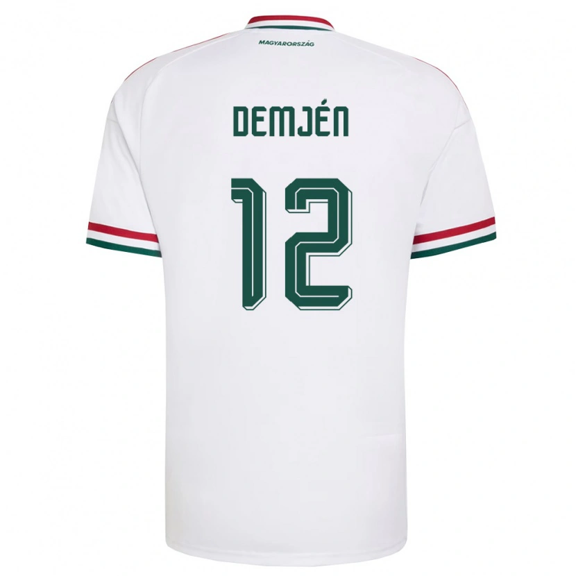 Danxen Kid Hungary Patrik Demjén #12 White Red Green Away Jersey 26-28 T-Shirt