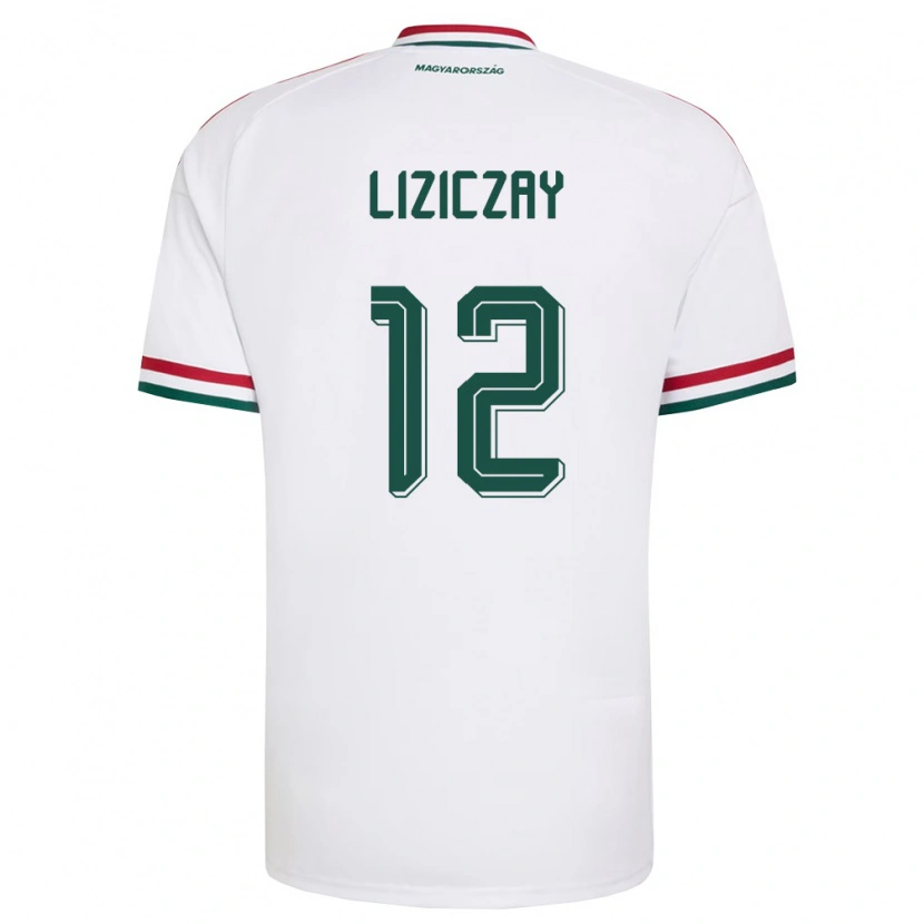 Danxen Kid Hungary Zsombor Liziczay #12 White Red Green Away Jersey 26-28 T-Shirt
