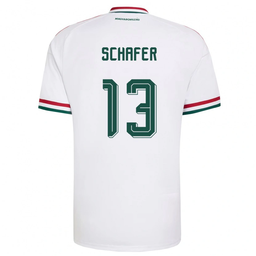 Danxen Kid Hungary András Schäfer #13 White Red Green Away Jersey 26-28 T-Shirt