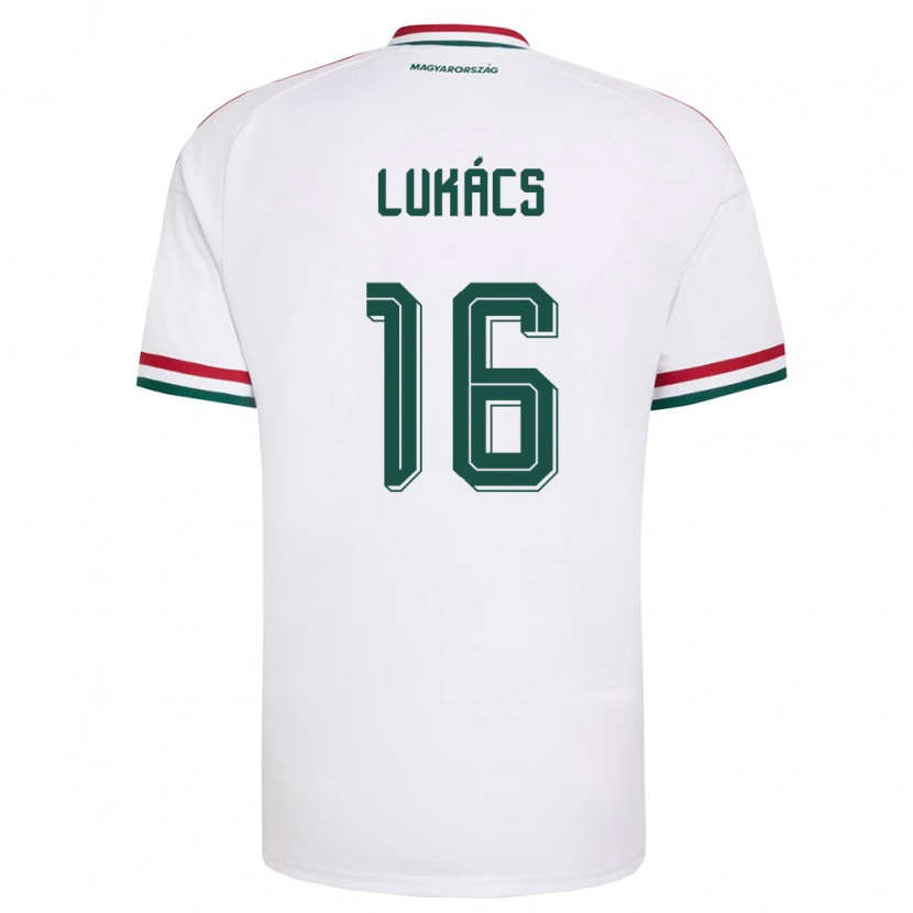 Danxen Kid Hungary Dániel Lukács #16 White Red Green Away Jersey 26-28 T-Shirt