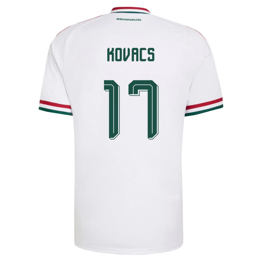 Danxen Kid Hungary Mátyás Kovács #17 White Red Green Away Jersey 26-28 T-Shirt