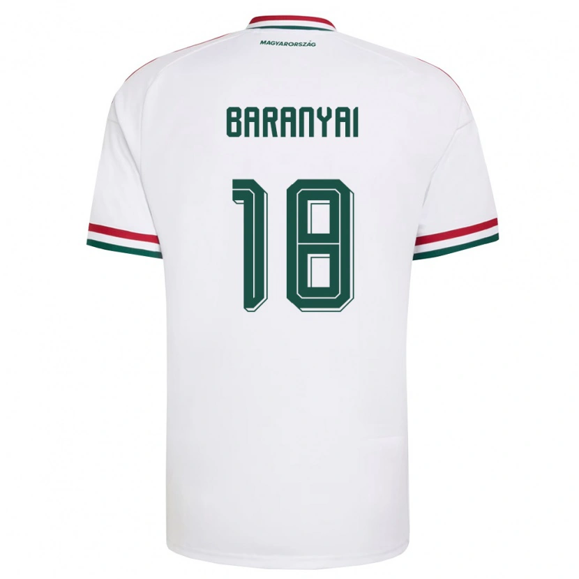 Danxen Kid Hungary Nimród Baranyai #18 White Red Green Away Jersey 26-28 T-Shirt