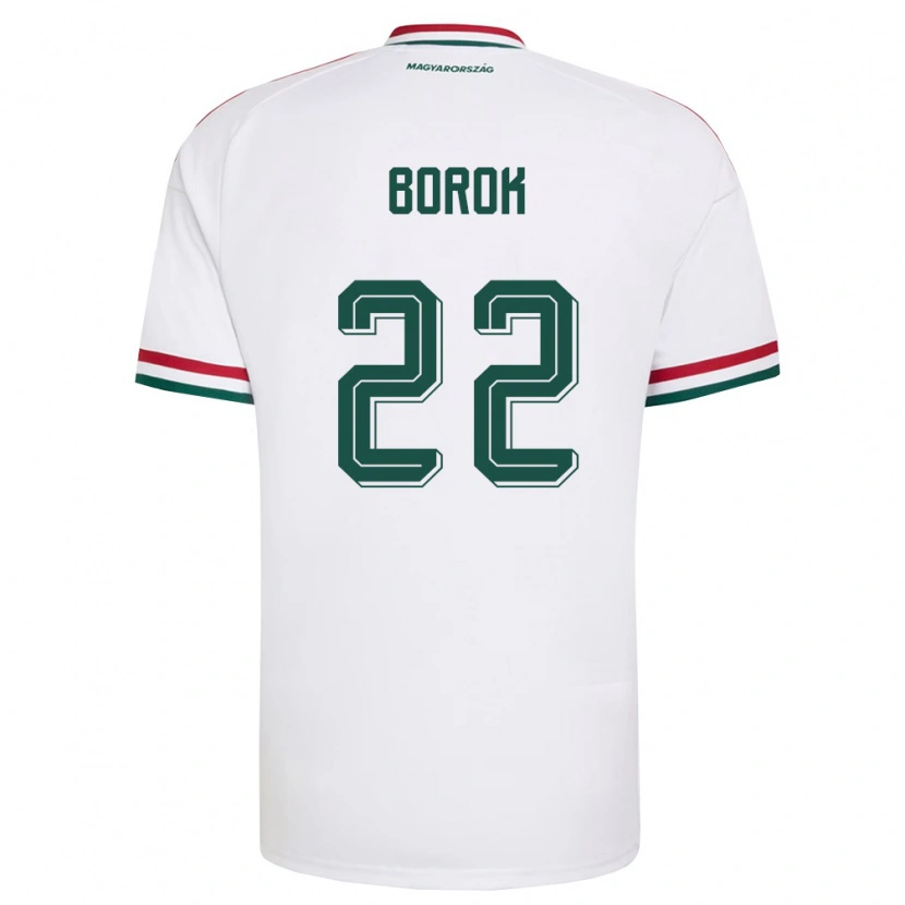 Danxen Kid Hungary Dorina Borók #22 White Red Green Away Jersey 26-28 T-Shirt