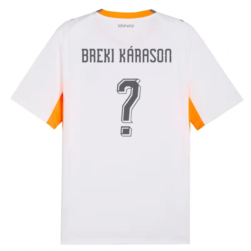 Danxen Kid Iceland Sigurdur Breki Kárason #0 White Orange Gray Away Jersey 26-28 T-Shirt