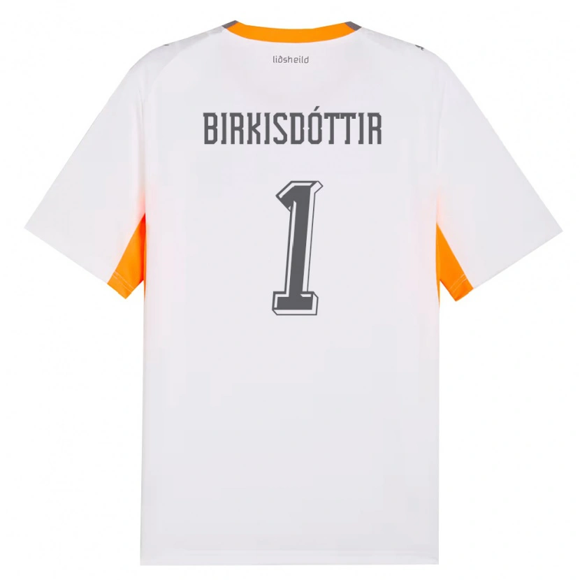 Danxen Kid Iceland Fanney Inga Birkisdóttir #1 White Orange Gray Away Jersey 26-28 T-Shirt