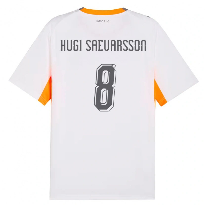 Danxen Kid Iceland Róbert Hugi Saevarsson #8 White Orange Gray Away Jersey 26-28 T-Shirt