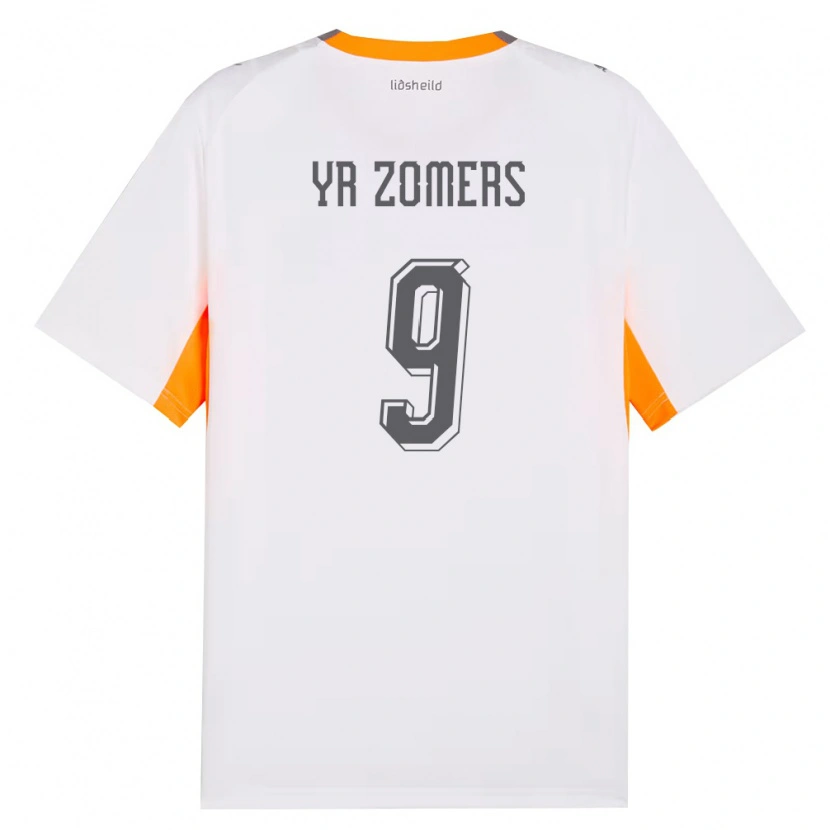 Danxen Kid Iceland Diljá Ýr Zomers #9 White Orange Gray Away Jersey 26-28 T-Shirt